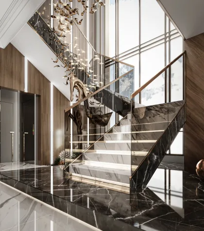نظام ومقبض خشبي بتصميم متناسق مع الألمنيوم والزجاج من كرال – نموذج 3